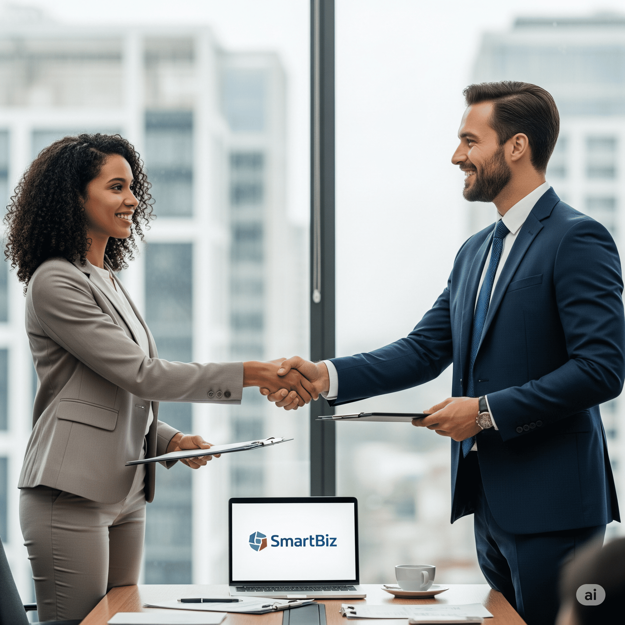 Business partnership in Dubai with skyline – company formation to ILOE insurance
