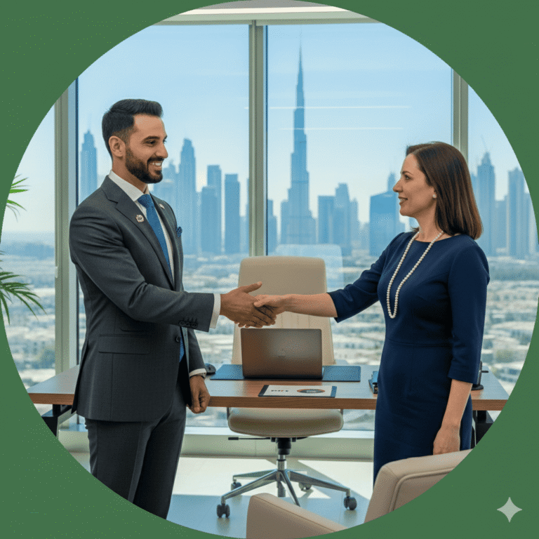 SmartBiz UAE business setup consultant in Dubai office helping clients with company formation.
