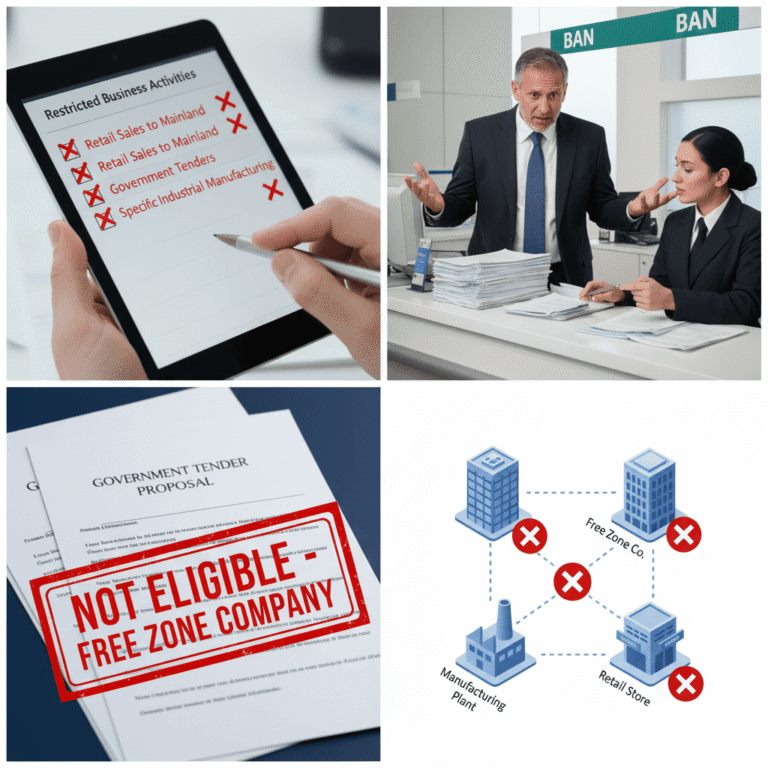 Visa quota restrictions for Free Zone companies in Dubai.
