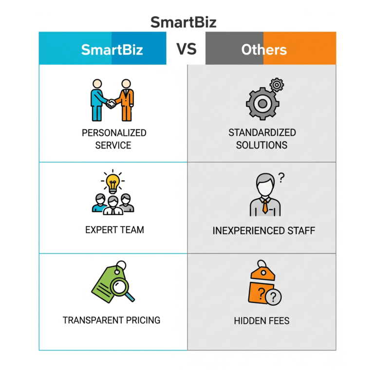 Reasons to choose SmartBiz UAE over other business setup companies.