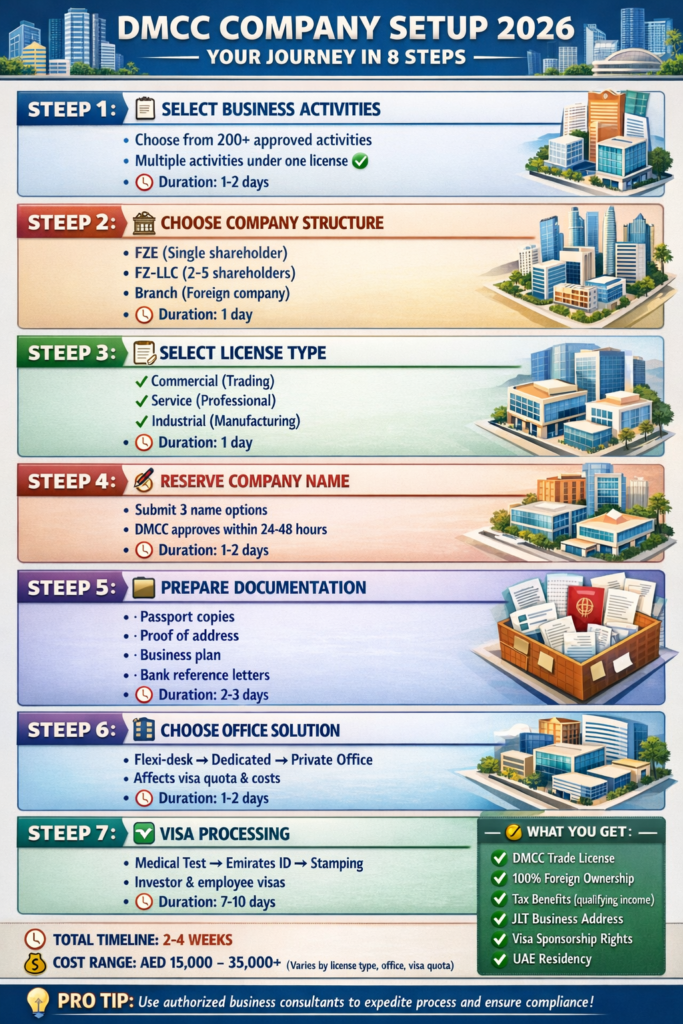 DMCC Company Setup 2026 - Complete Process at a Glance