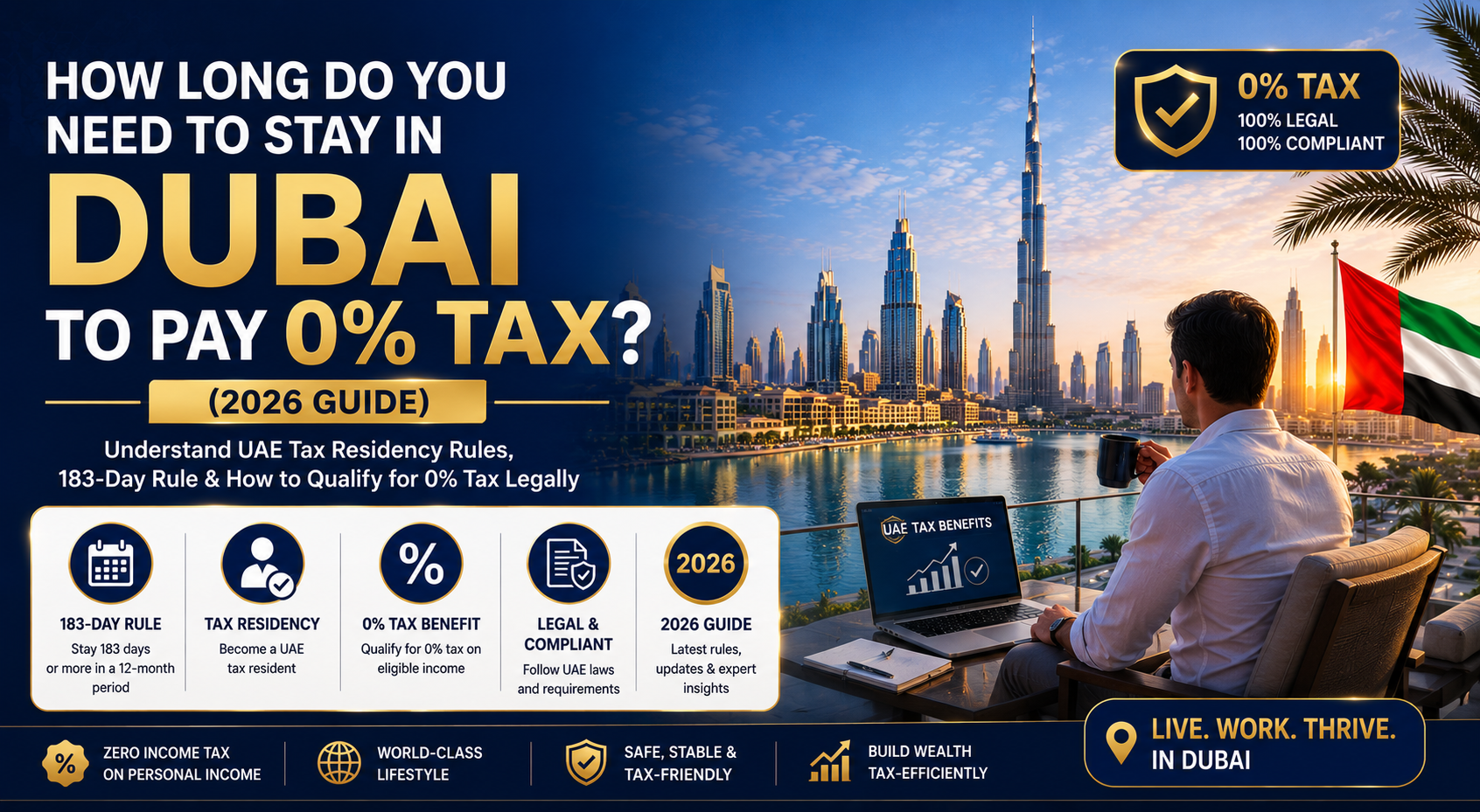 How Long Do You Need to Stay in Dubai to Pay 0% Tax (2026 Guide)